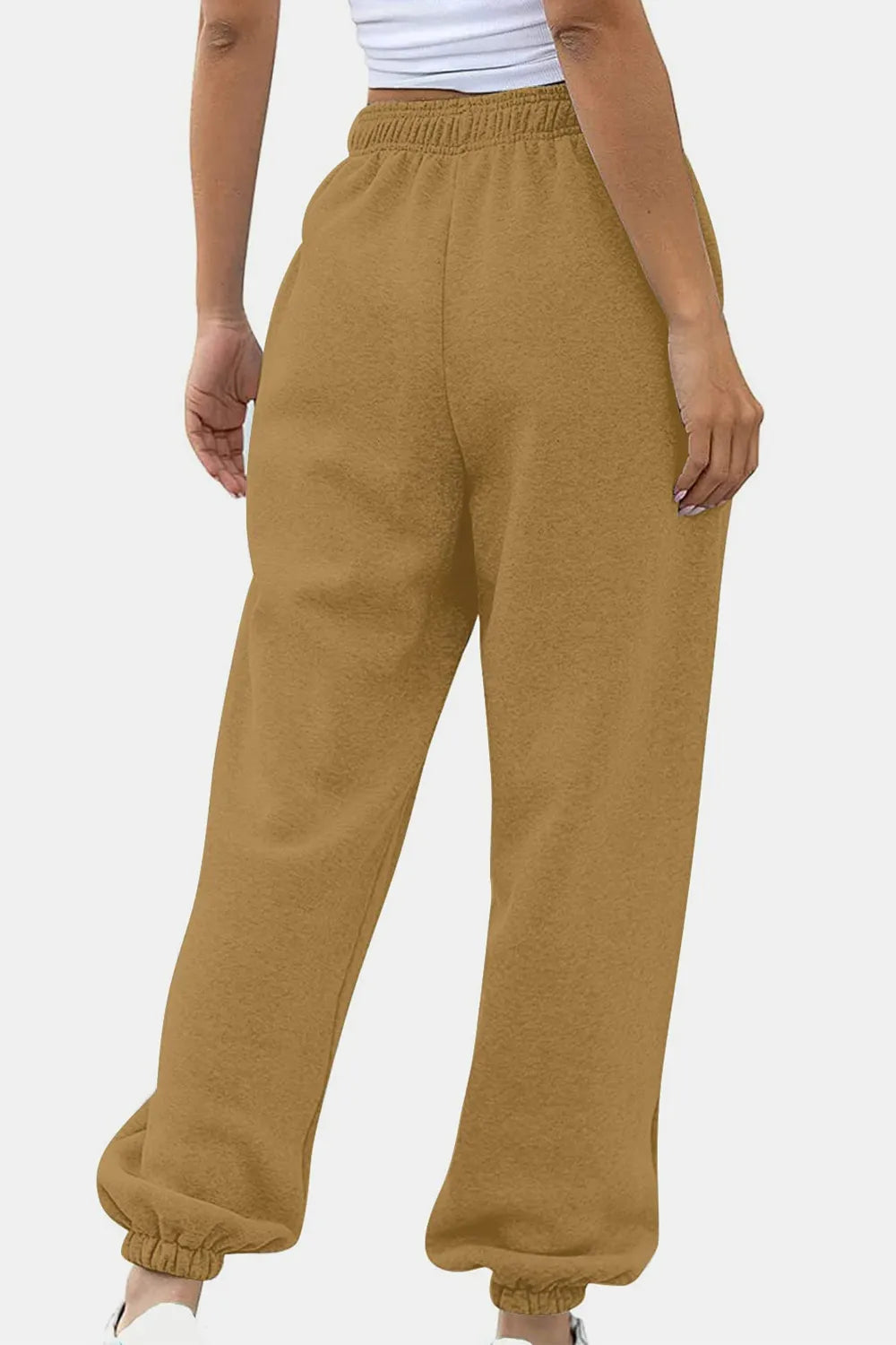 Tie-Waist Joggers with Pockets in Rich Hues by K&L