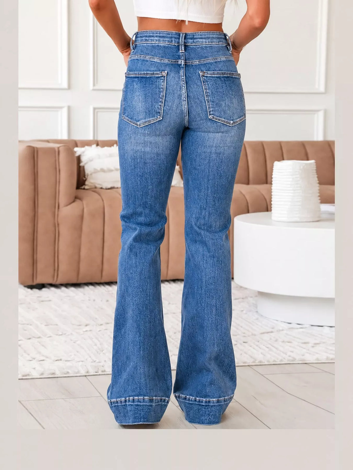 High-Rise Flare Leg Jeans