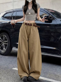 Khaki-Tall Barrel Leg