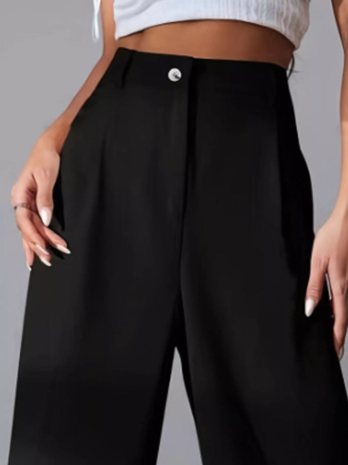 Pleated Wide Leg Pants in Apricot