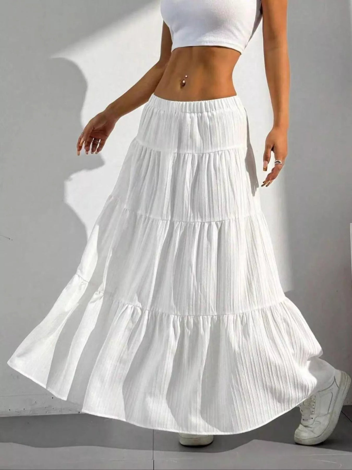 Tiered Maxi Skirt