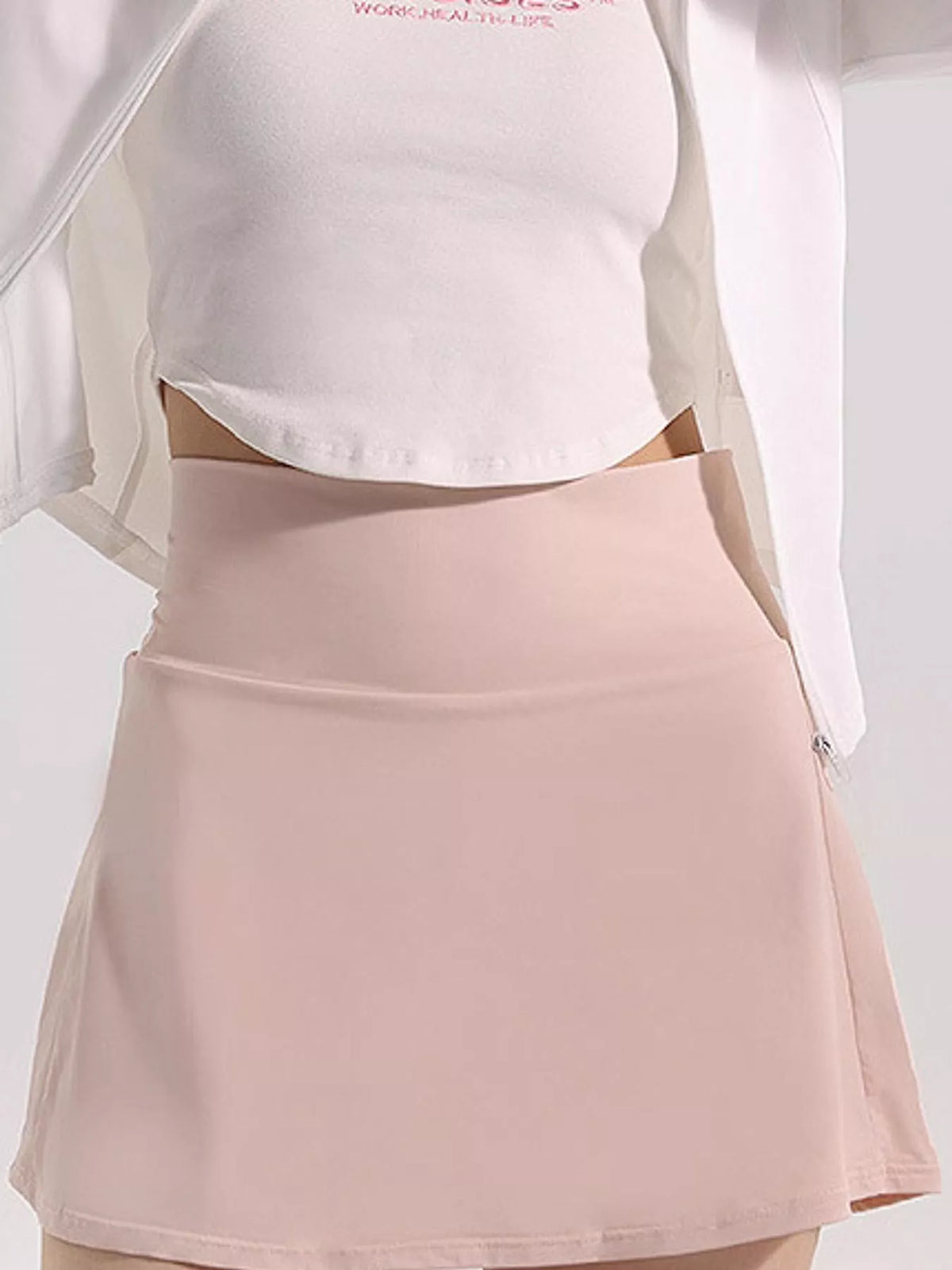 High-Waisted Pleated Active Skirt