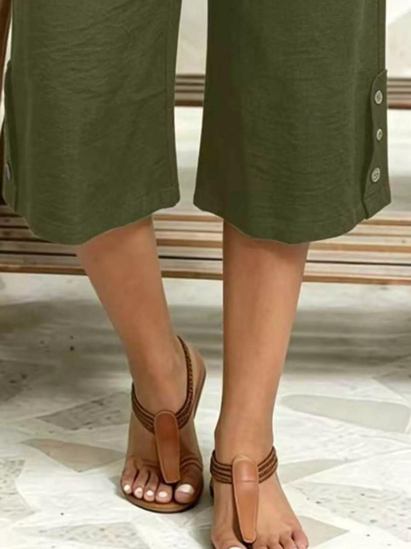 Paperbag Waist Drawstring Capris