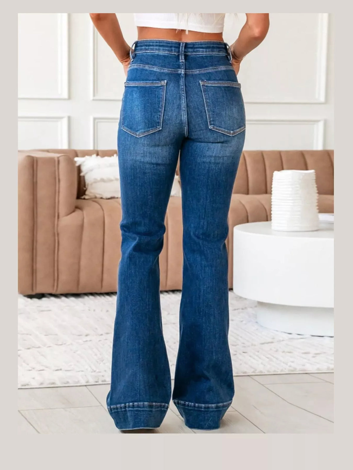 High-Rise Flare Leg Jeans