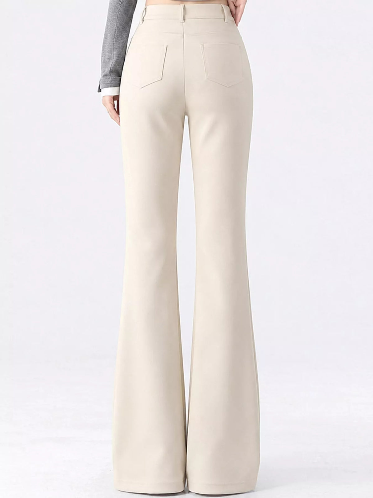 High-Waisted Straight-Leg Pants, Plus Size