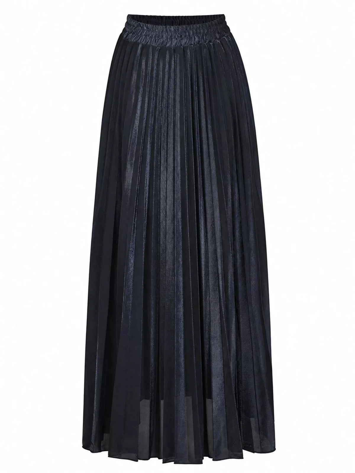 High-Waisted Pleated Maxi Skirt