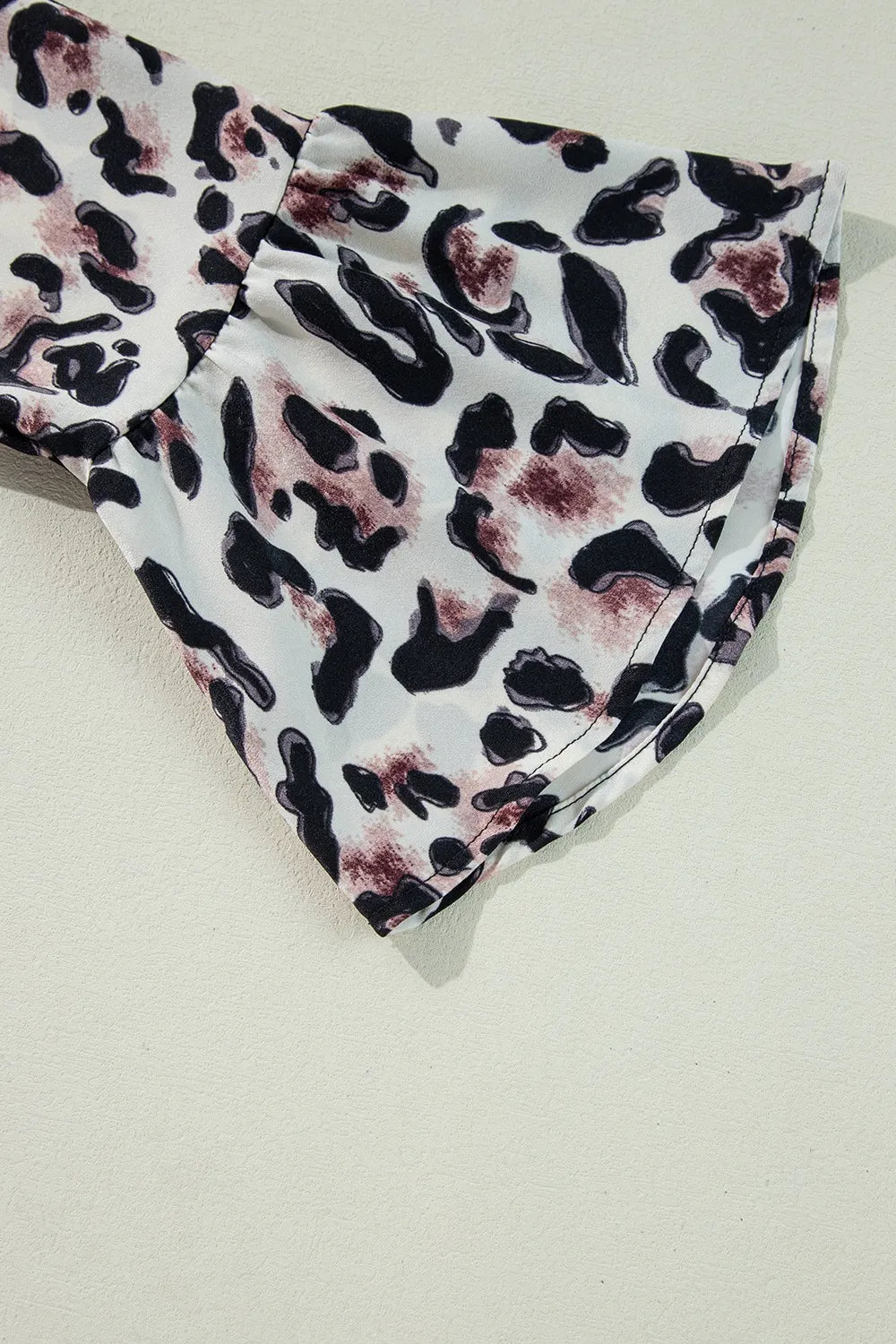 Leopard Print Buttoned Tiered Ruffle Dress