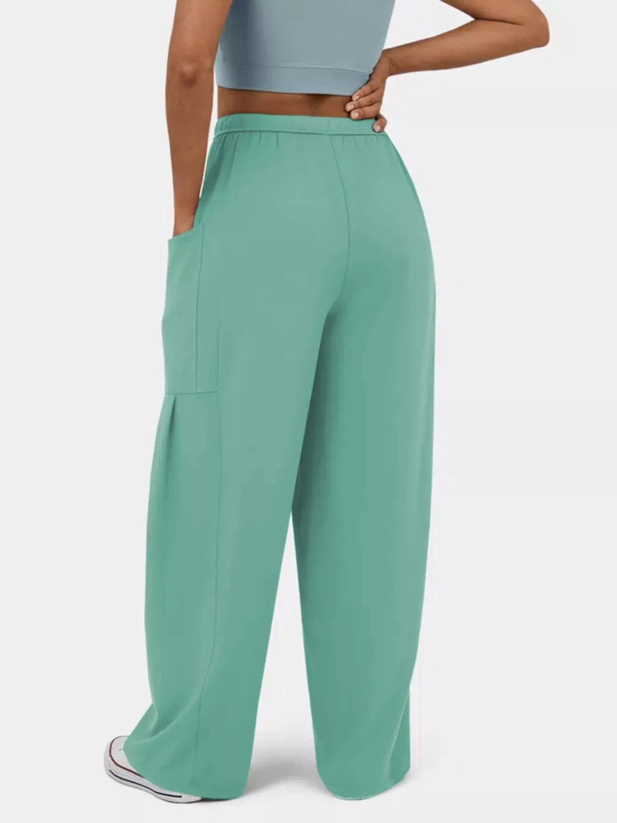 High-Waisted Adjustable Wide-Leg Pants