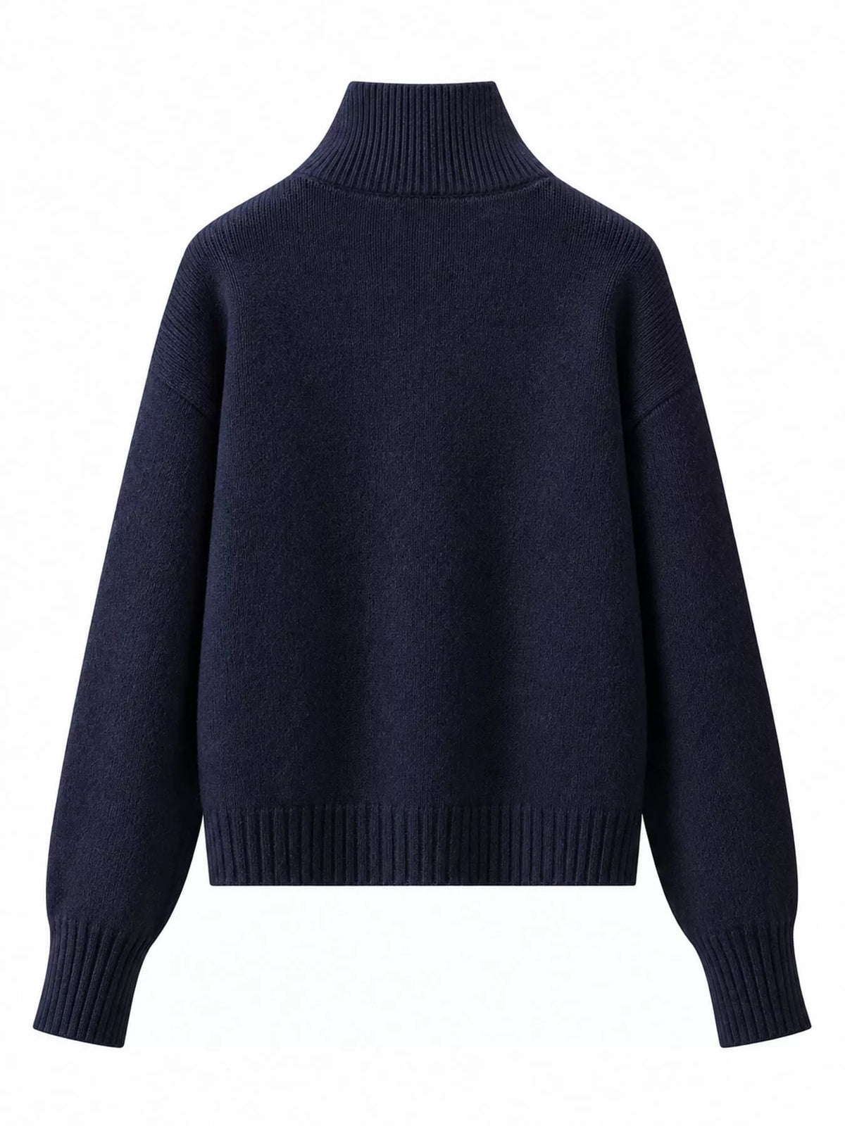 Turtleneck Zip-Up Cardigan