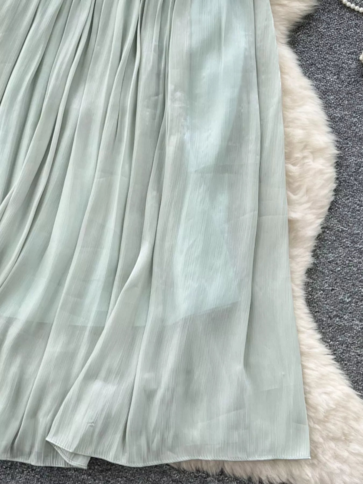 Pleated High-Waist Maxi Skirt