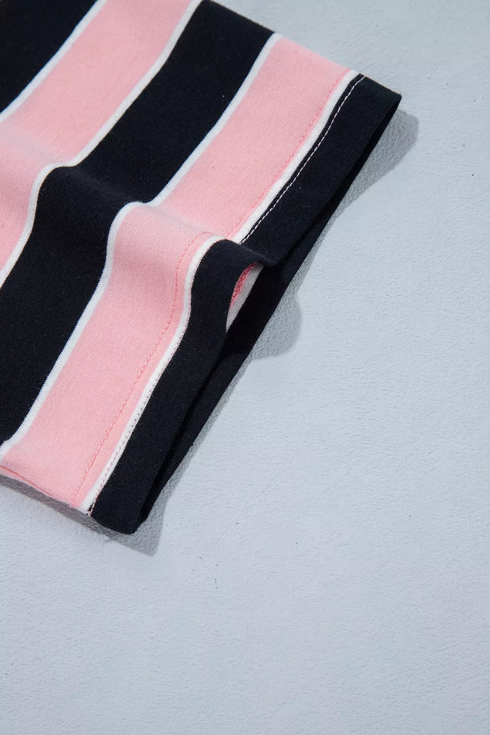 Loose Tee and Pants Set in Pink Stripe