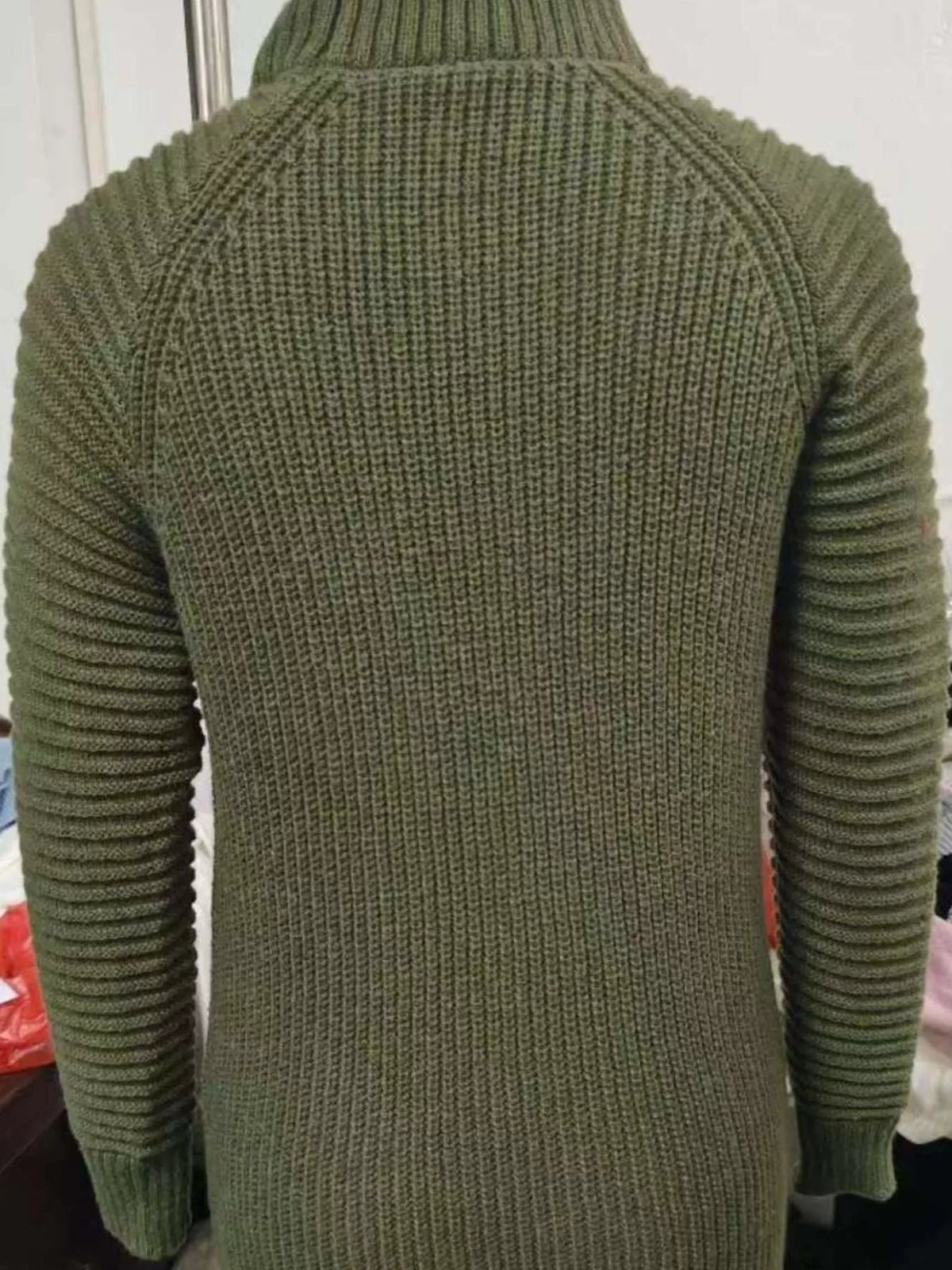 Turtleneck Raglan Sleeve Sweater Dress