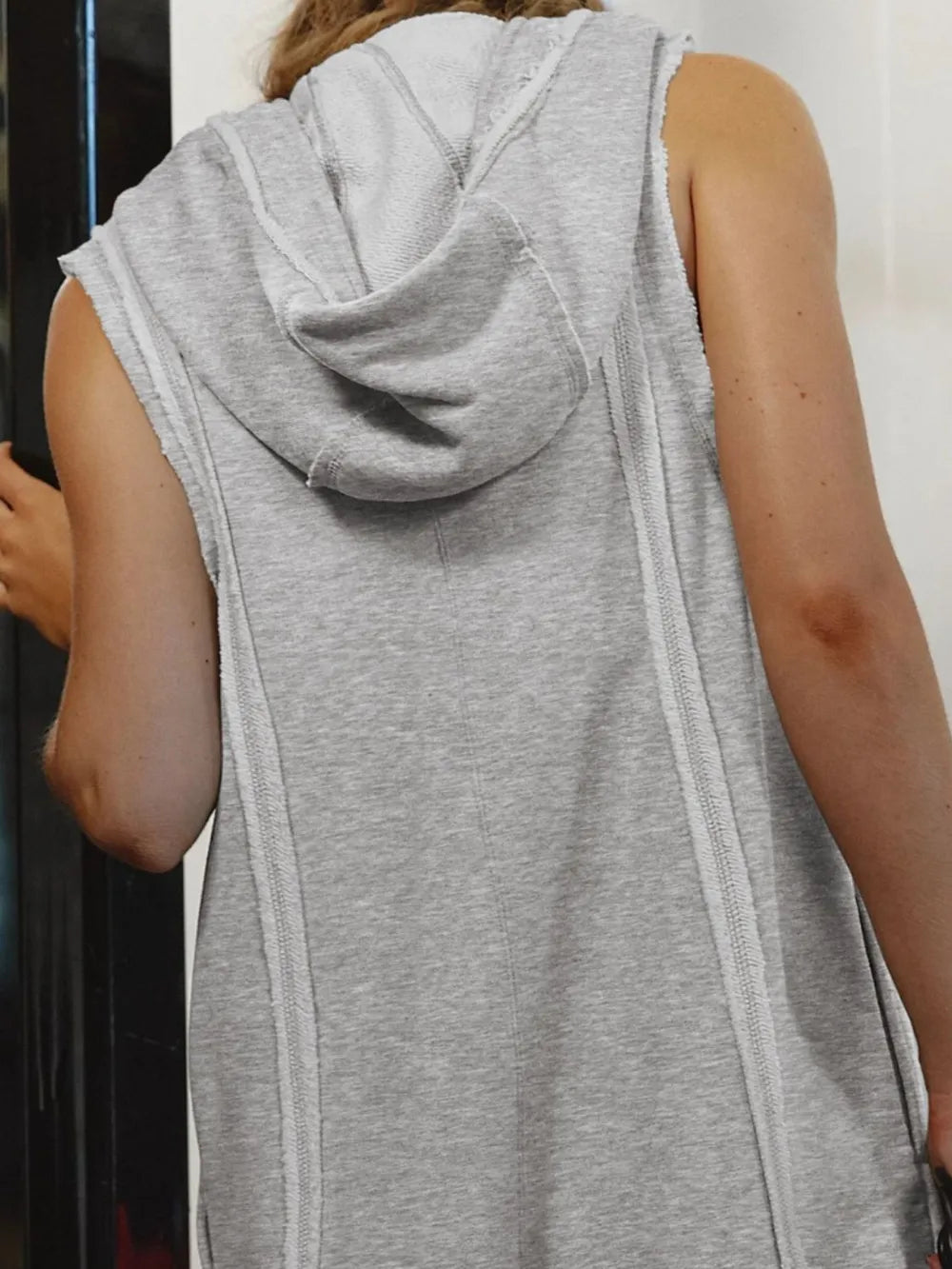 Half-Zip Hooded Sleeveless Romper