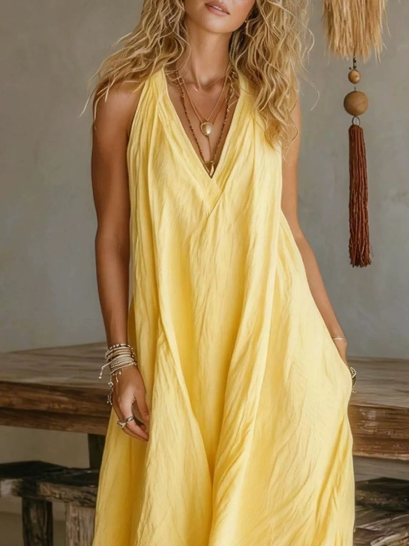 Sleeveless Flowy Maxi Dress Plus Size