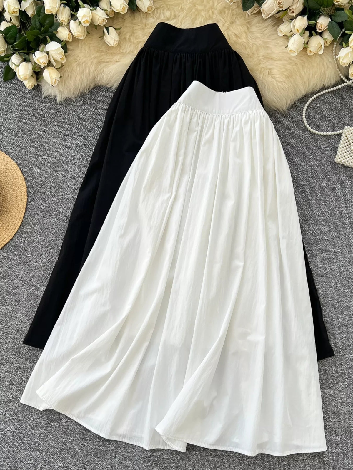 High-Waisted Skirt with Pockets