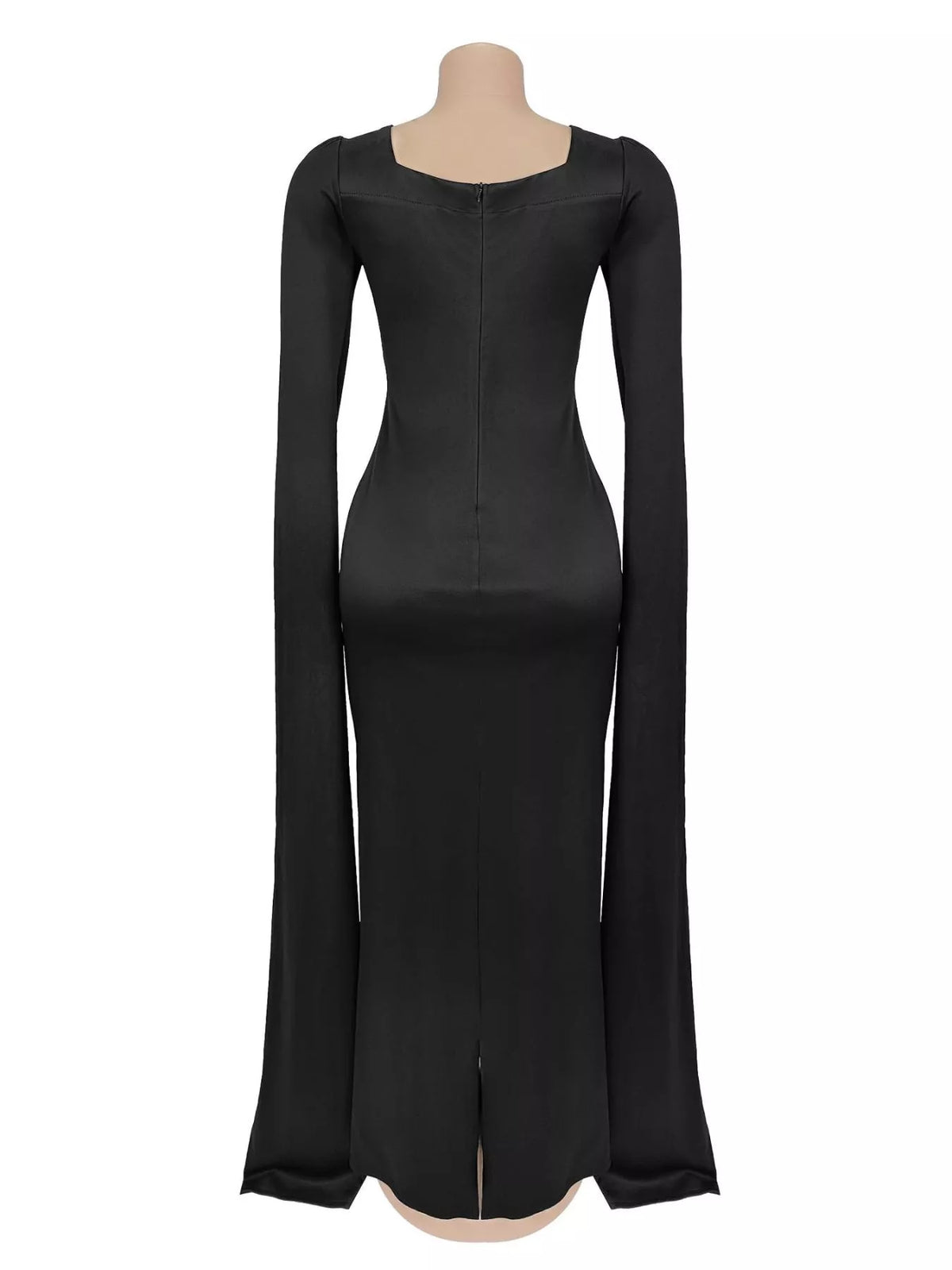 Rhinestone Square Neck Maxi Dress