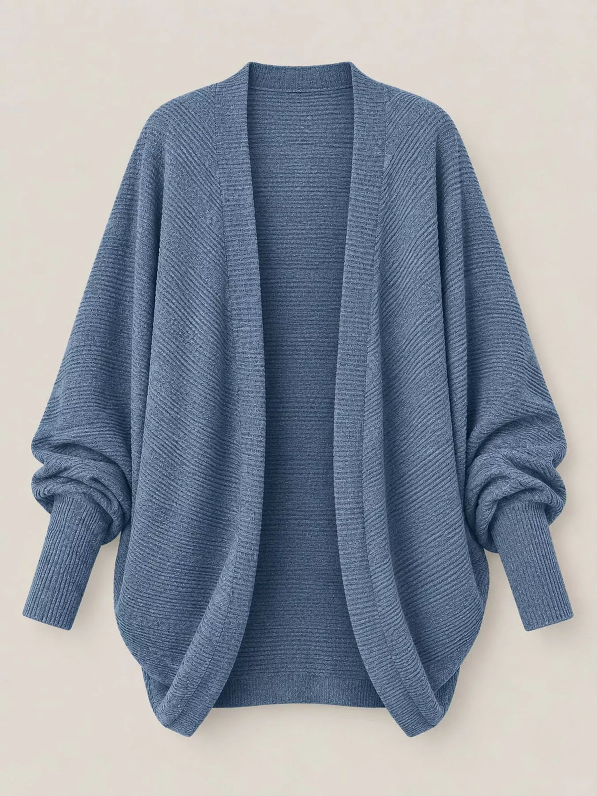Open-Front Batwing Sleeve Cardigan