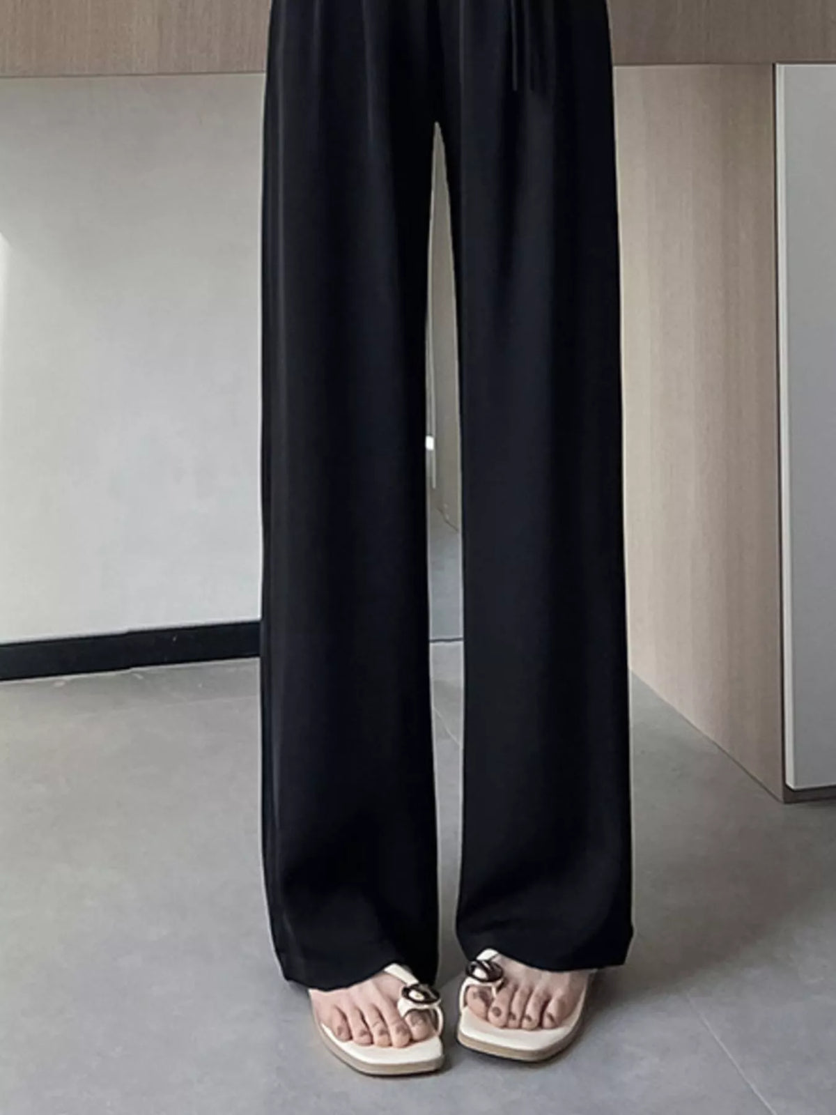 Pocketed High-Waisted Wide-Leg Pants
