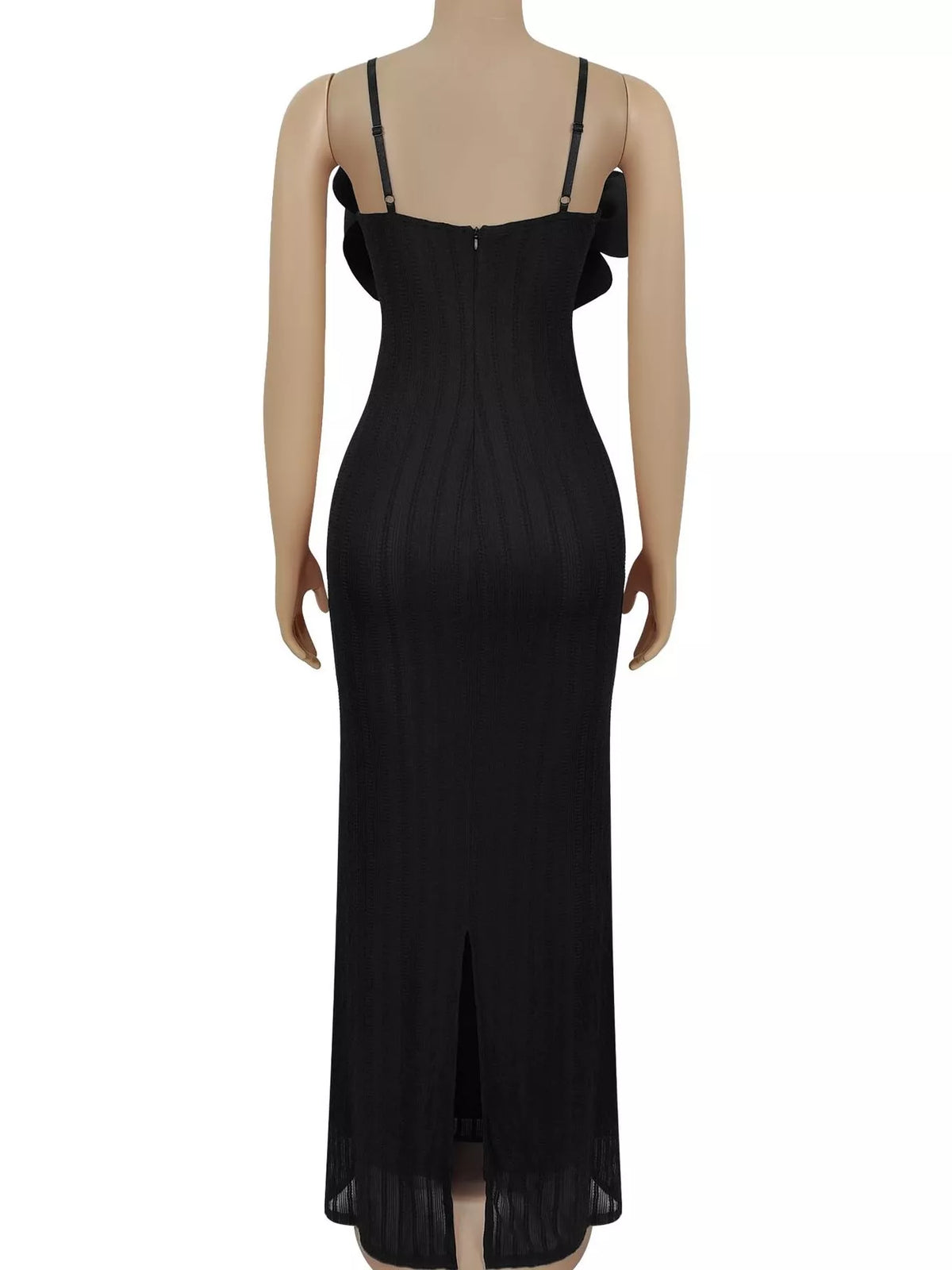 3D Flower Cutout Bodycon Maxi Dress