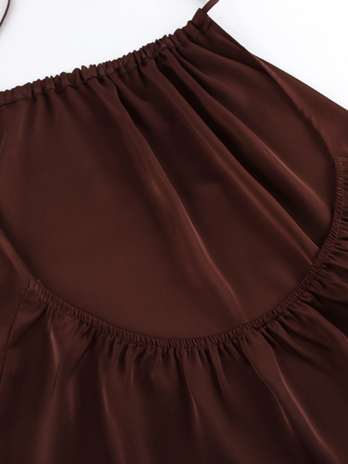 Backless Halter Maxi Dress in Brown