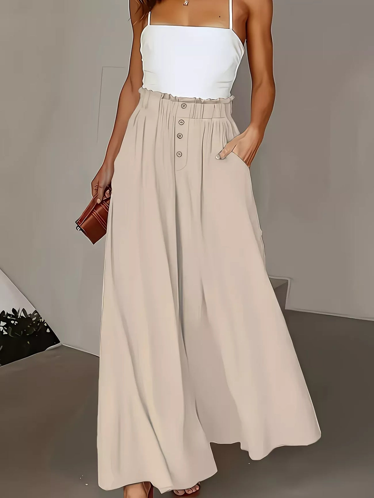 High-Waisted Wide Leg Pants