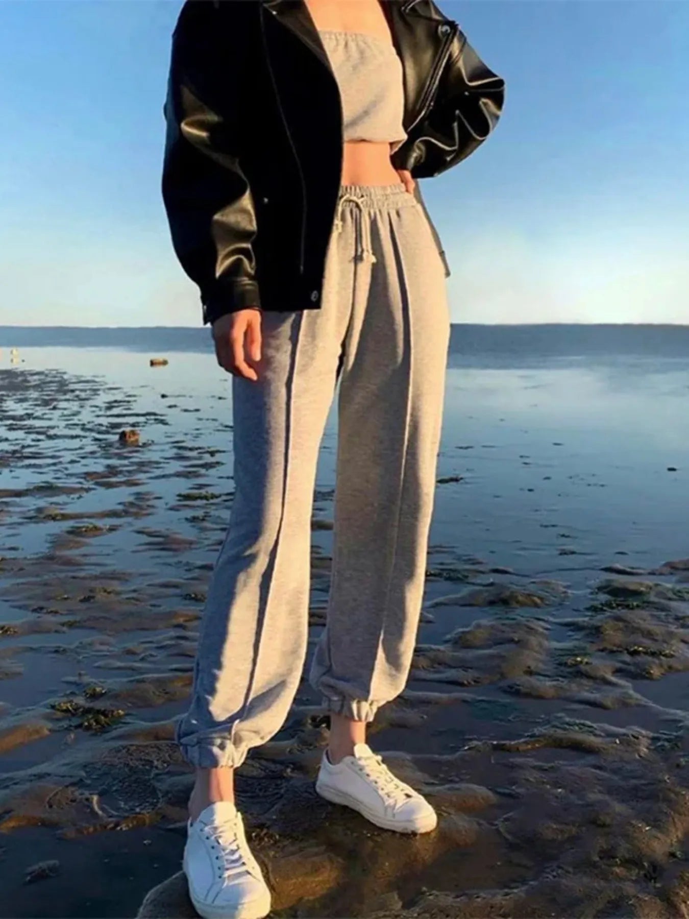 Drawstring Jogger Pants with Pockets