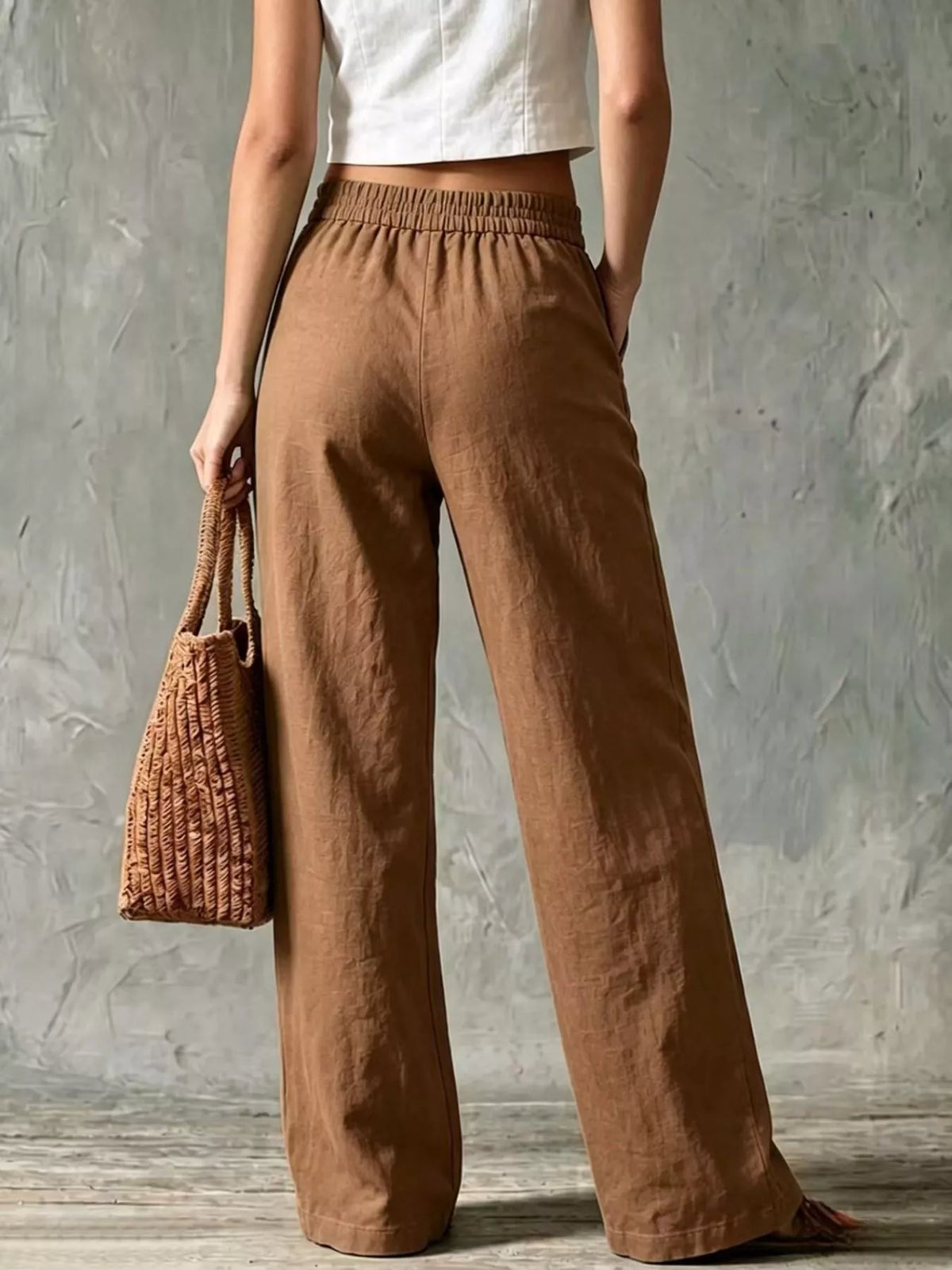 Basic Wide Leg Pocket Pants