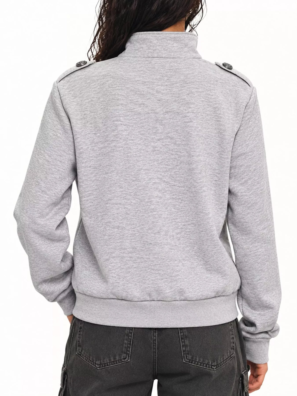Double-Breasted Zip-Up Jacket