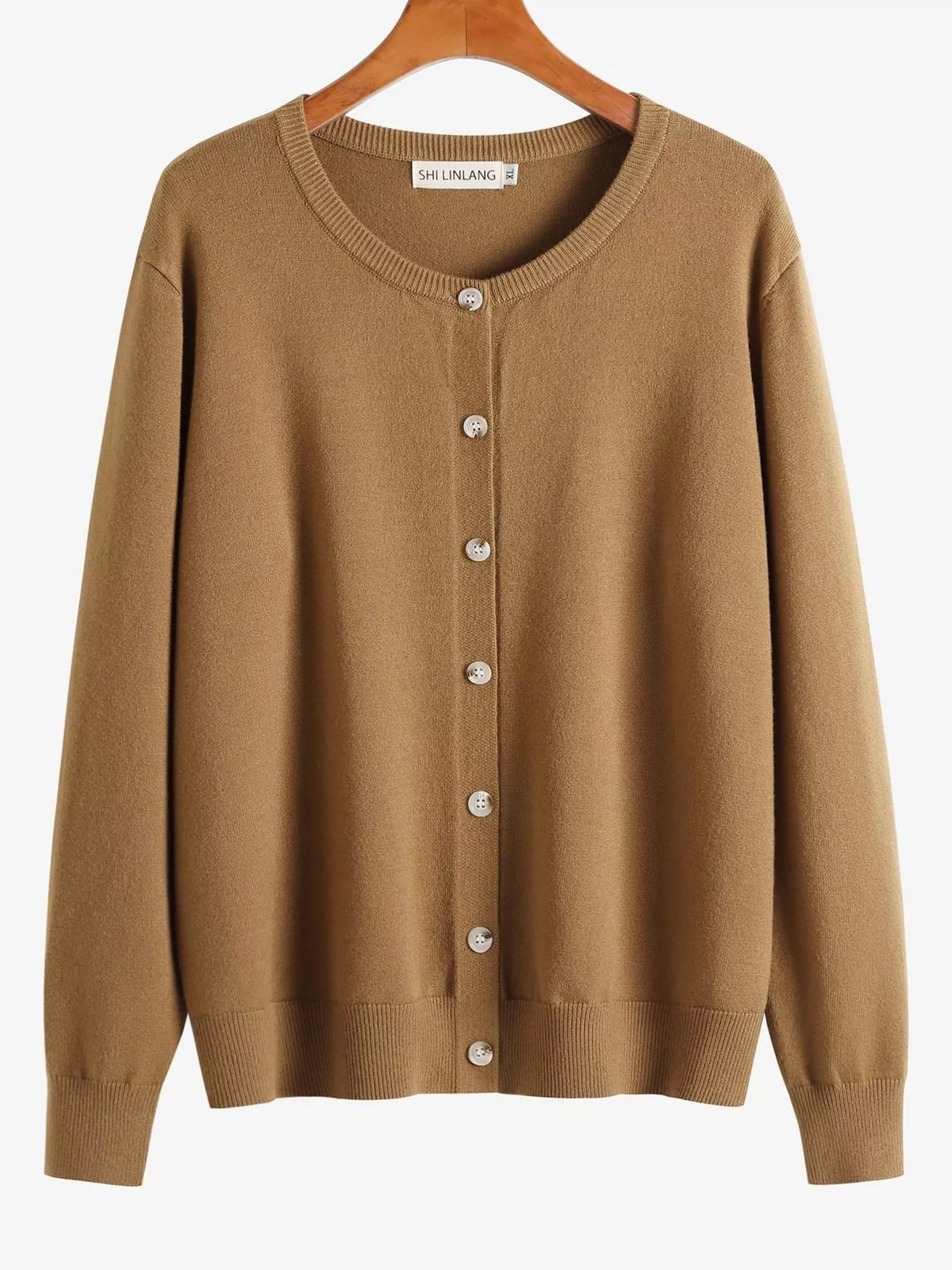 Button-Down Ribbed Knit Cardigan