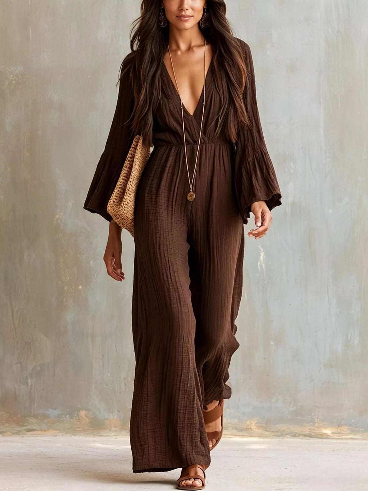 Flare Sleeve Jumpsuit