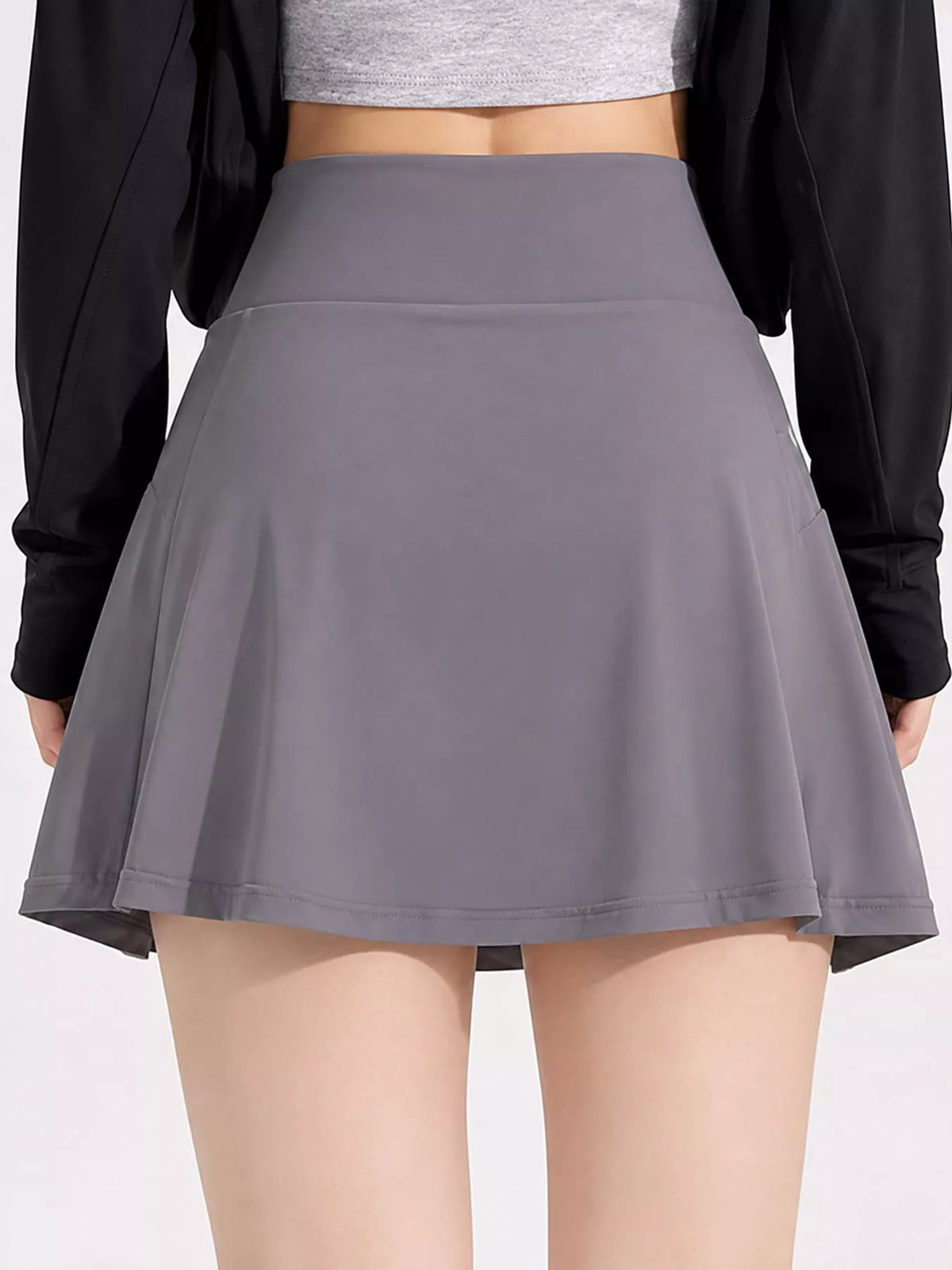 High-Waisted Pleated Active Skirt
