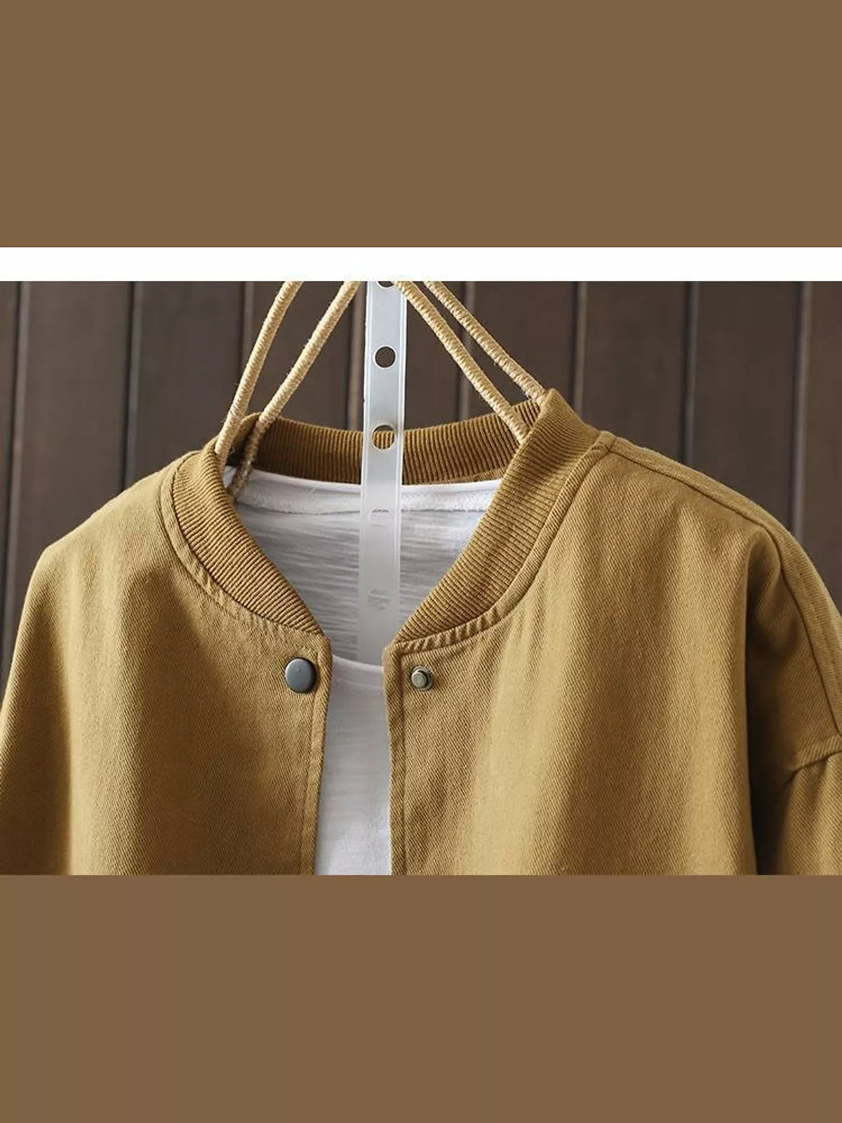 Snap-Front Dropped Shoulder Jacket
