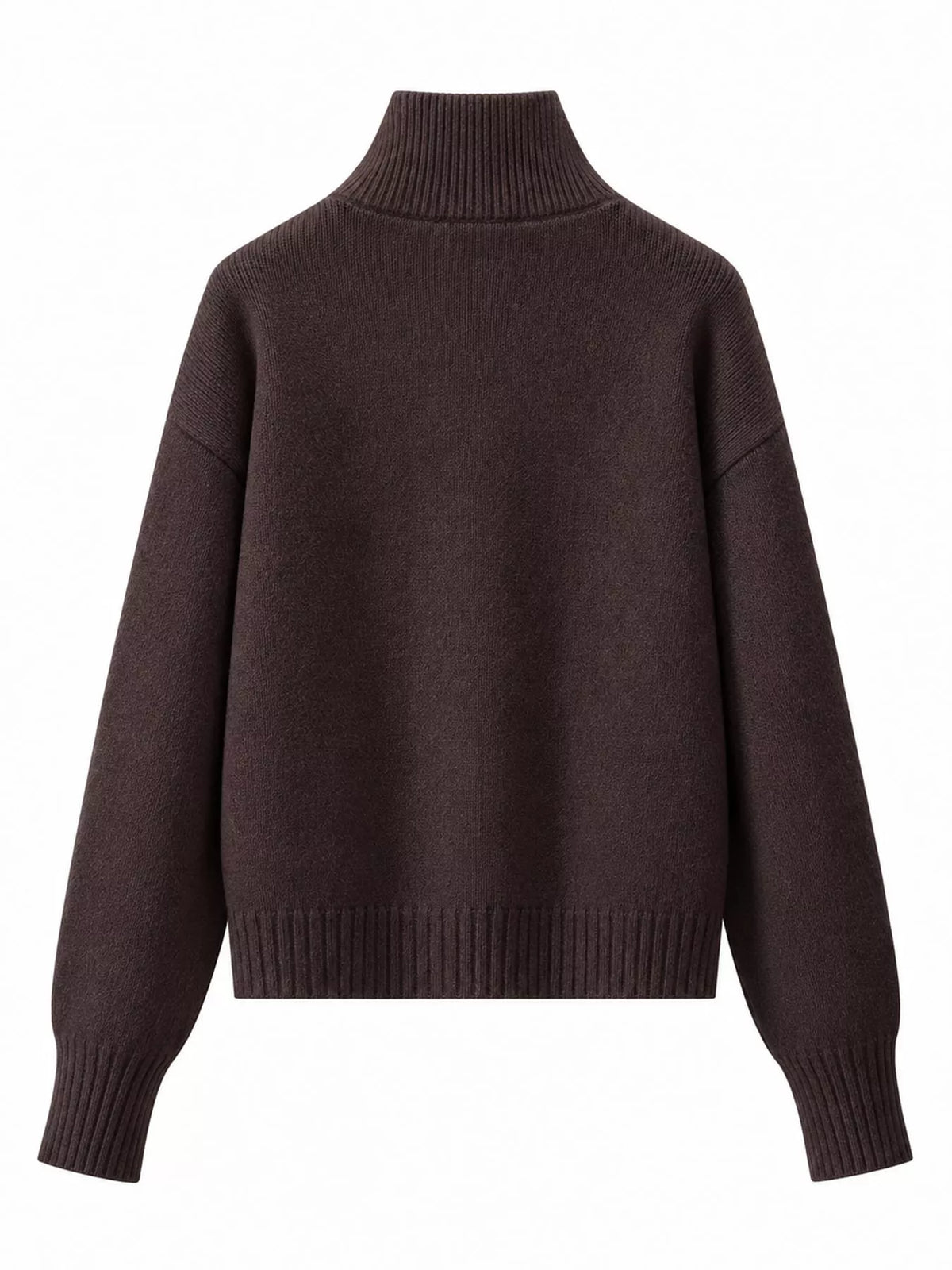 Turtleneck Zip-Up Cardigan