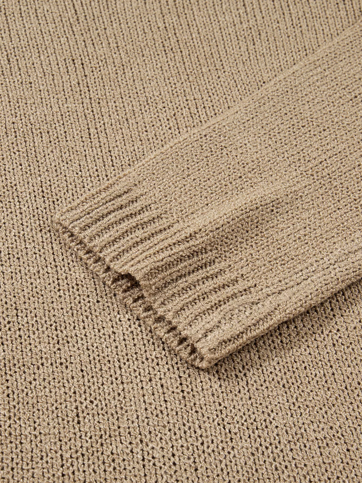 Oversized Drop-Shoulder Slouchy Sweater Dress in Camel
