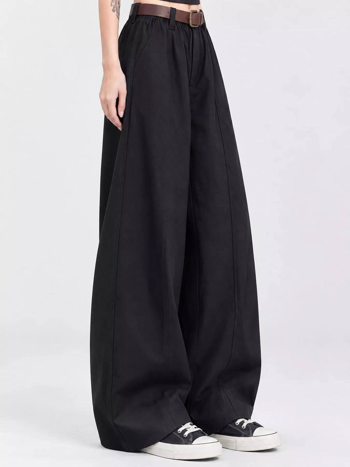 Wide-Leg Cargo Pants