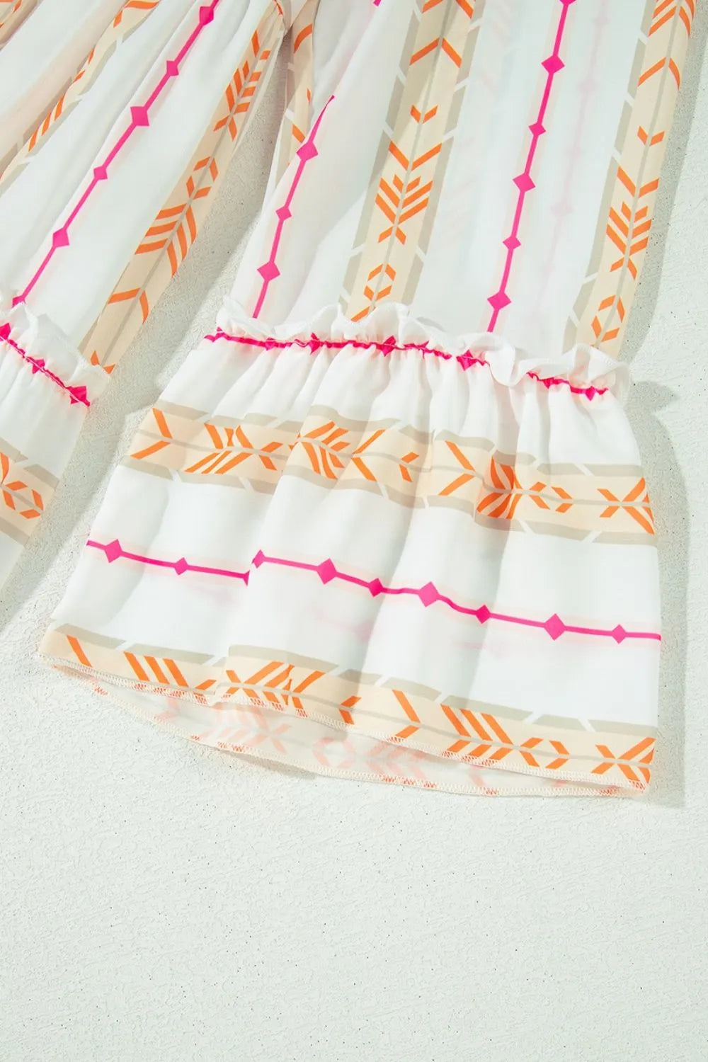 Printed Ruffled Loose Dress in Sherbet