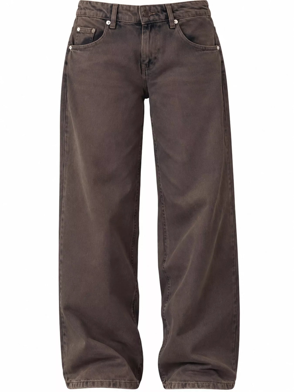 Wide-Leg Vintage Wash Jeans