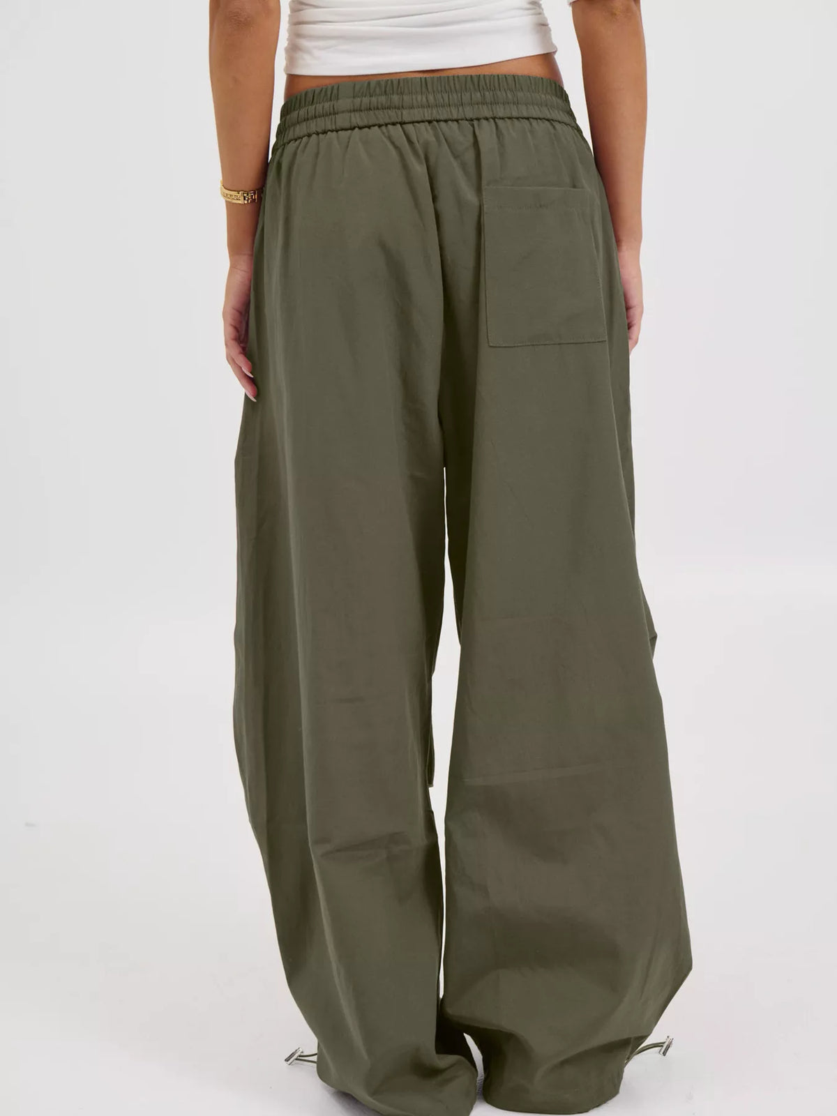 Drawstring Wide Leg Pants