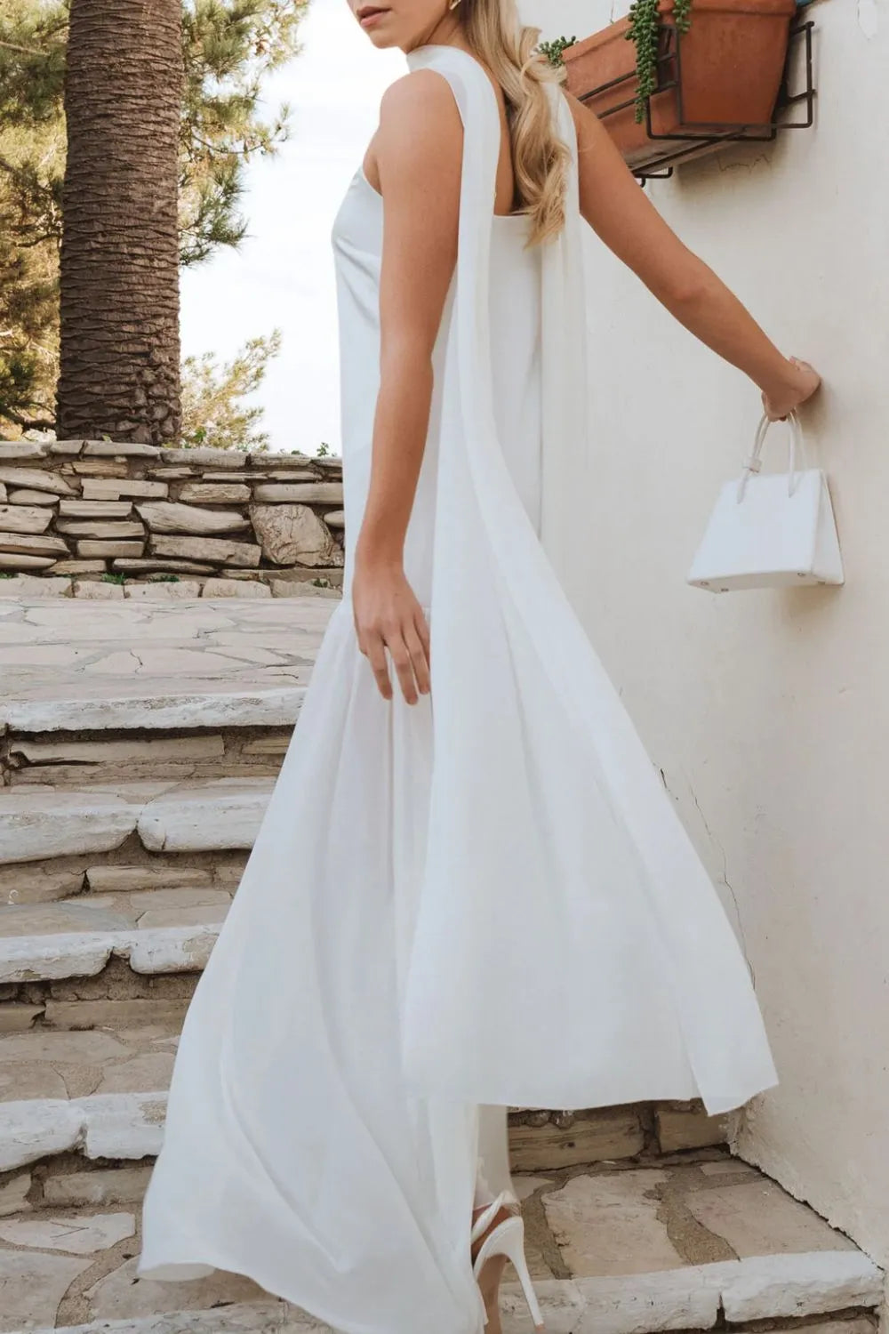 Adjustable Strap Mesh Cami Dress with Scarf