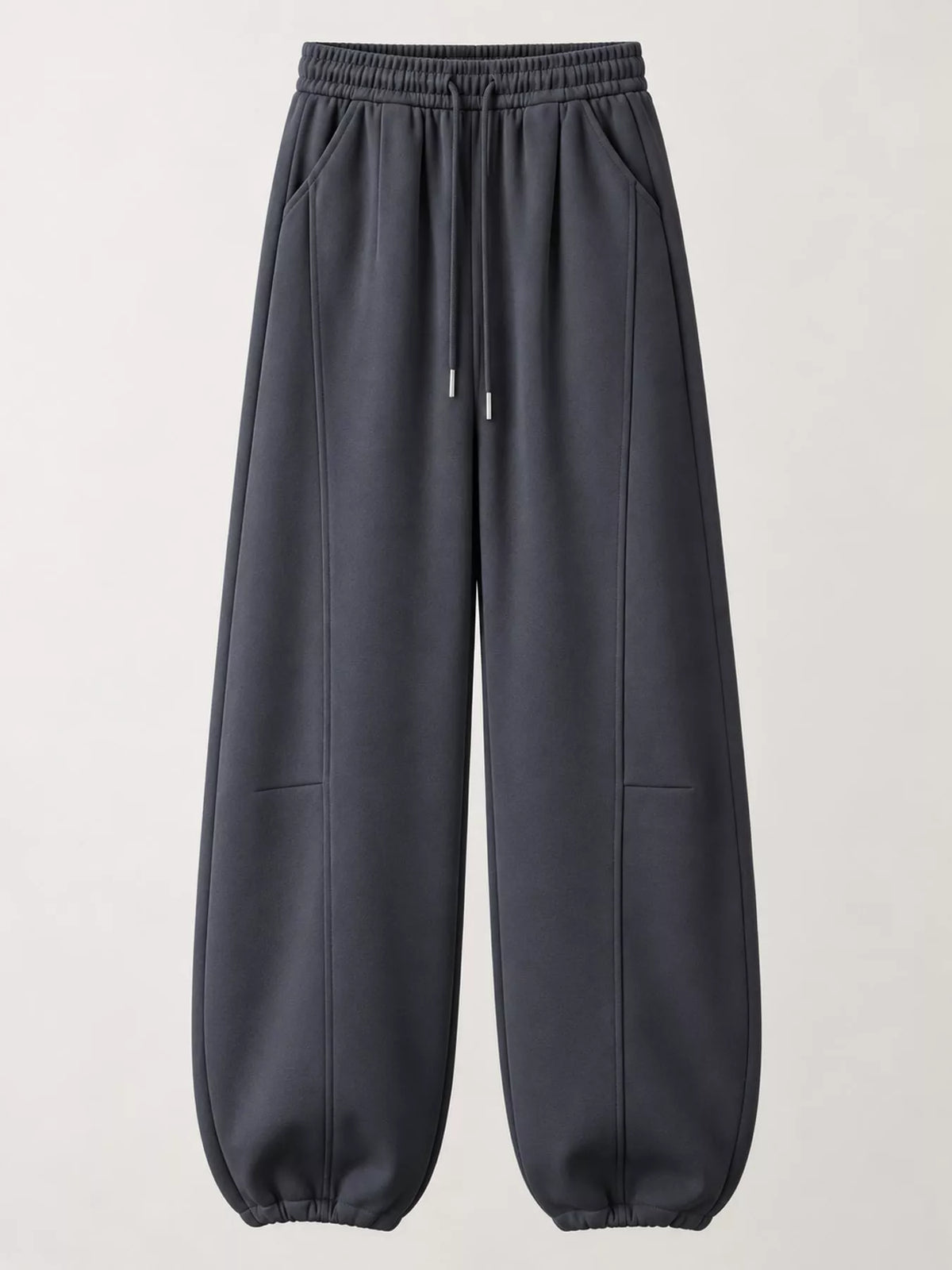 Loose-Fit Wide-Leg Drawstring Sweatpants