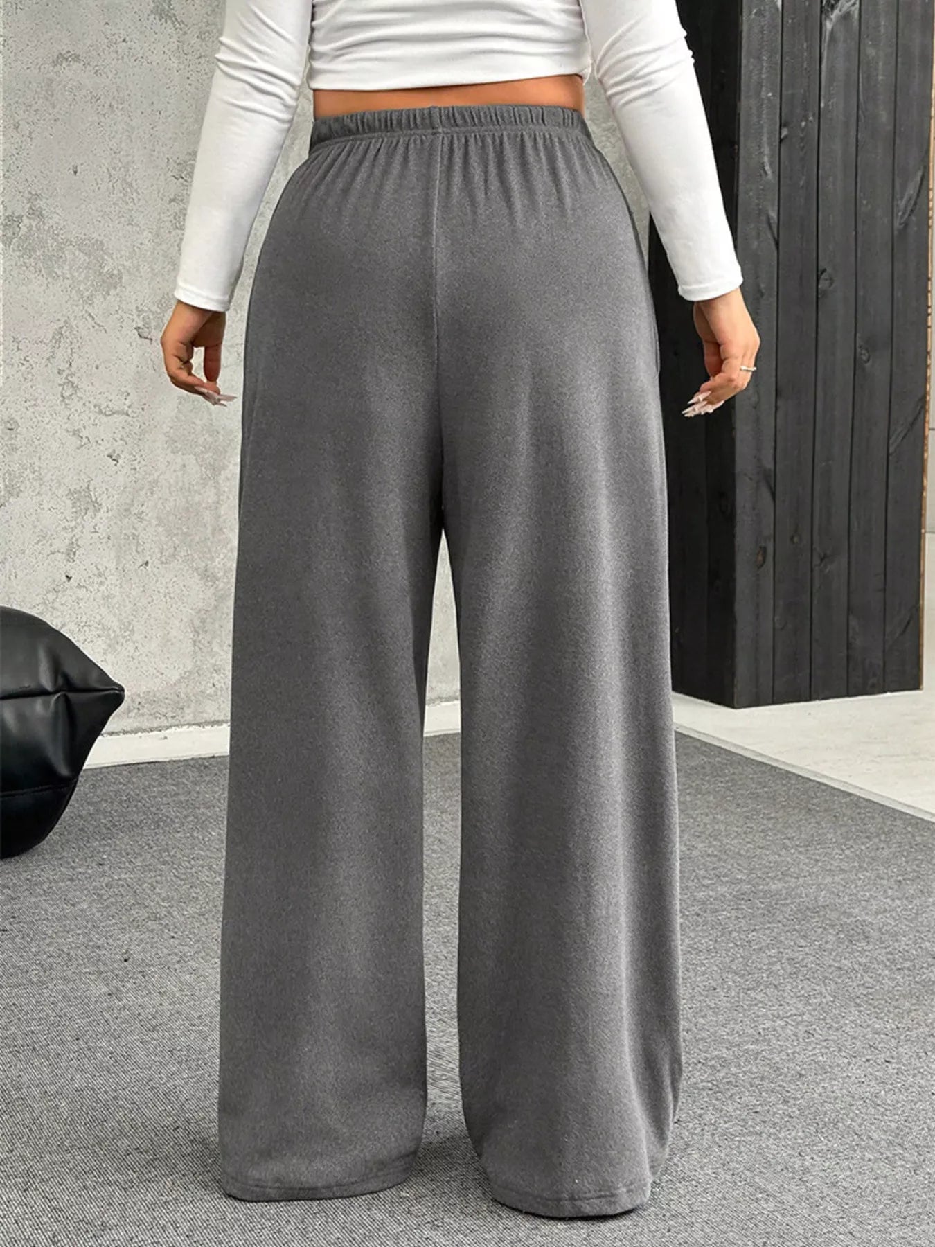 Drawstring Wide Leg Pants