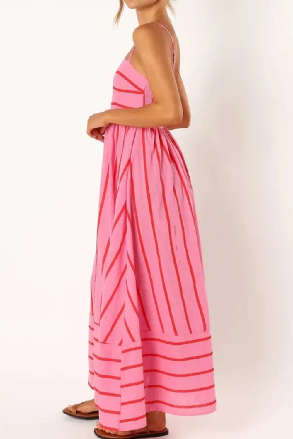 Striped Square-Neck Cami Dress