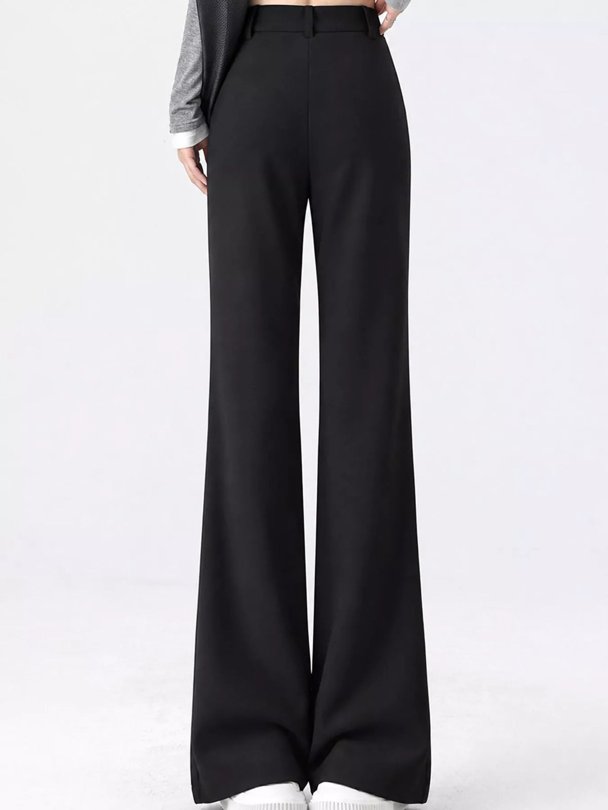 High-Waisted Straight-Leg Pants, Plus Size