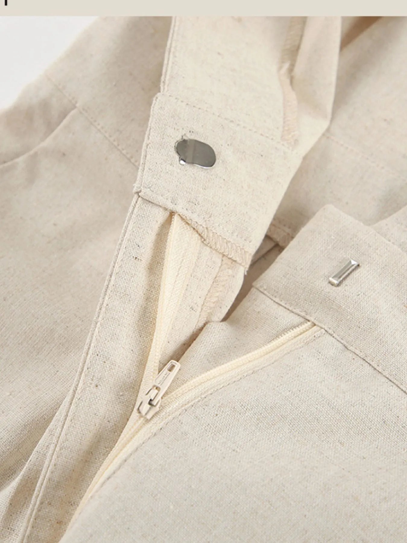 Button-Front Short Sleeve Romper in Beige