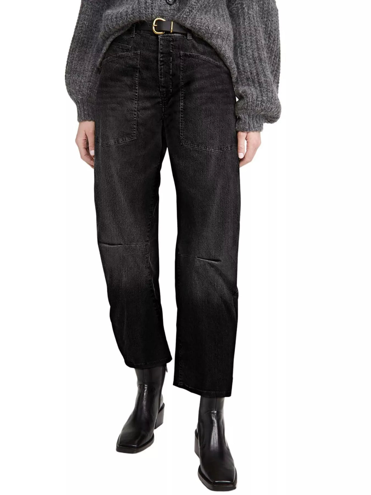 Wide-Leg Jeans with Patch Pockets by Dreamy Drapes