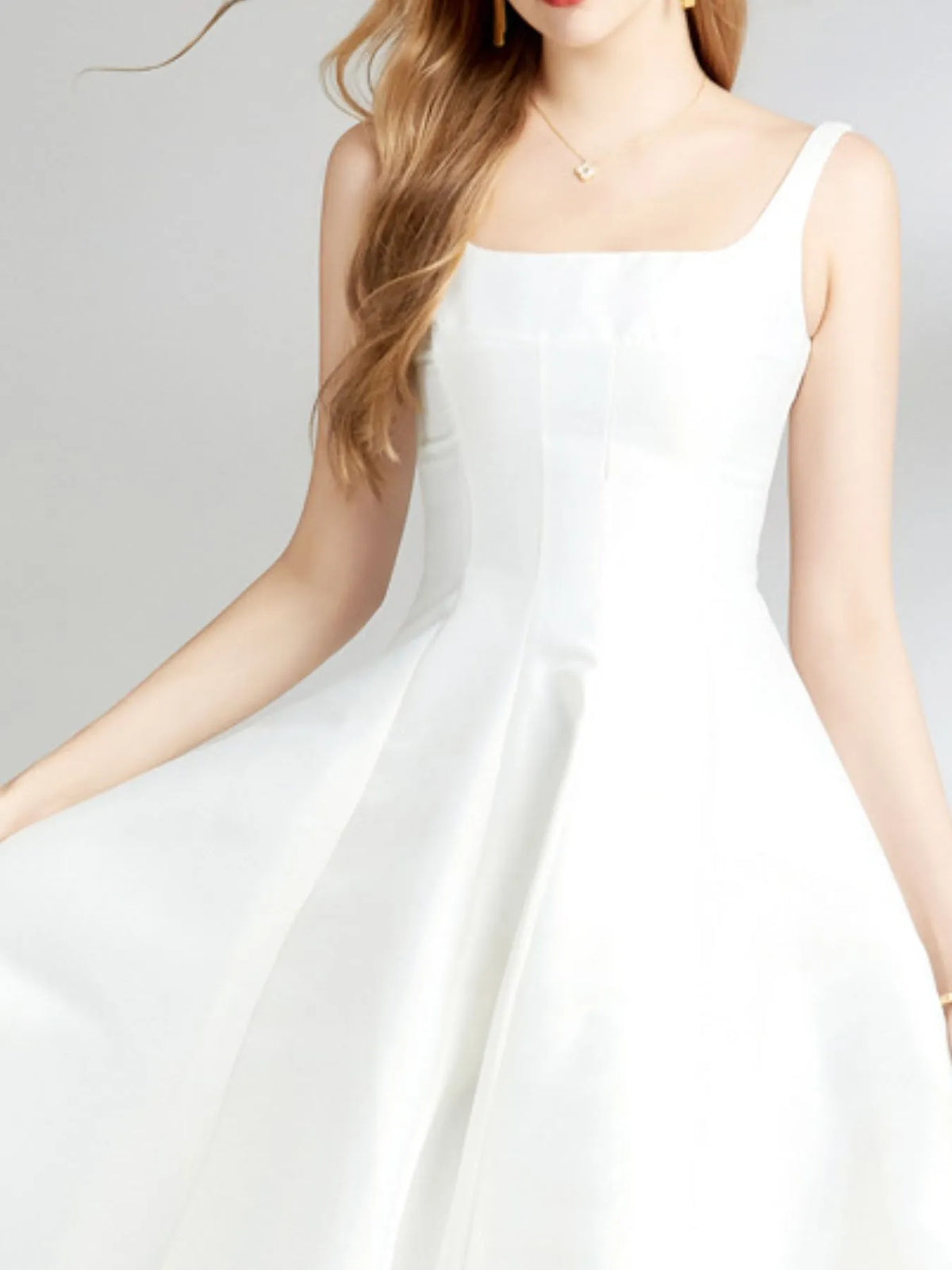 A-Line Sleeveless Midi Dress