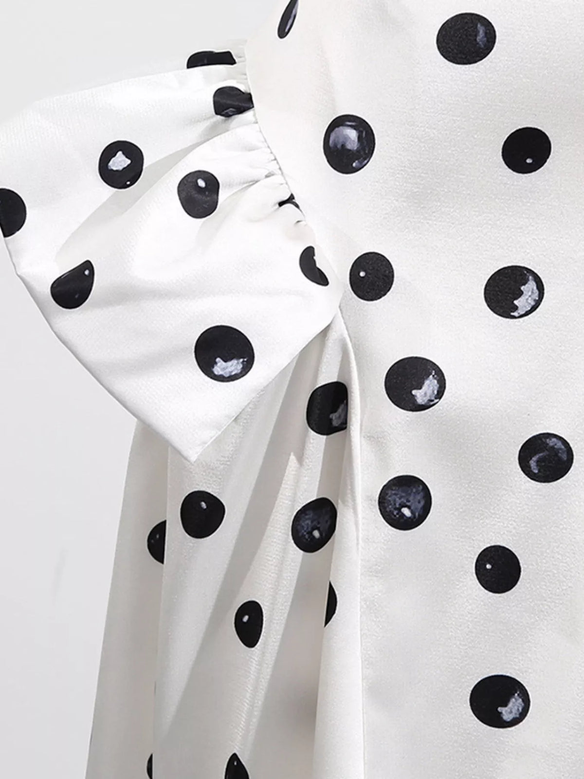 Polka Dot Ruffle Skirt in Beige