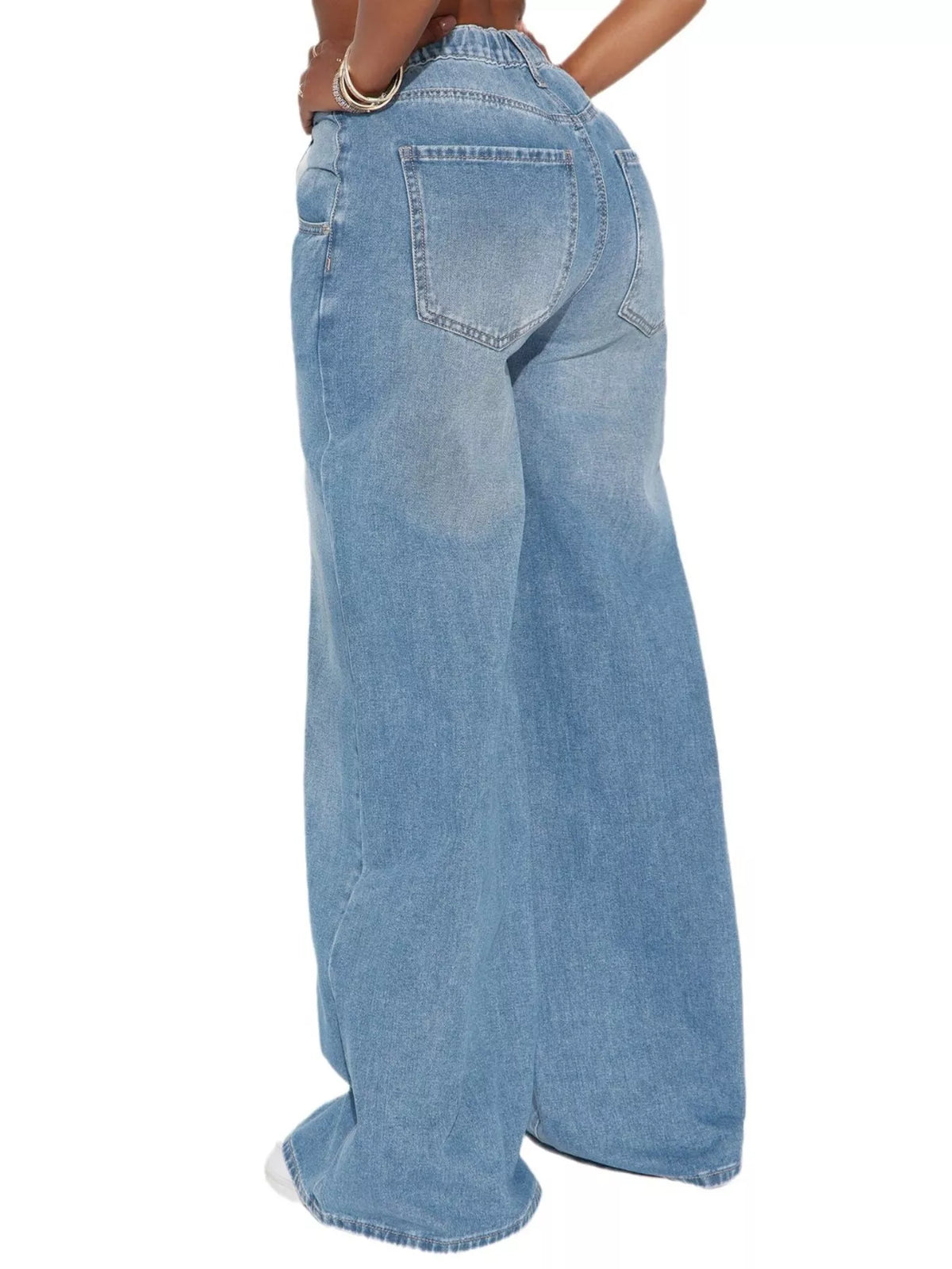 High-Waisted Wide-Leg Jeans