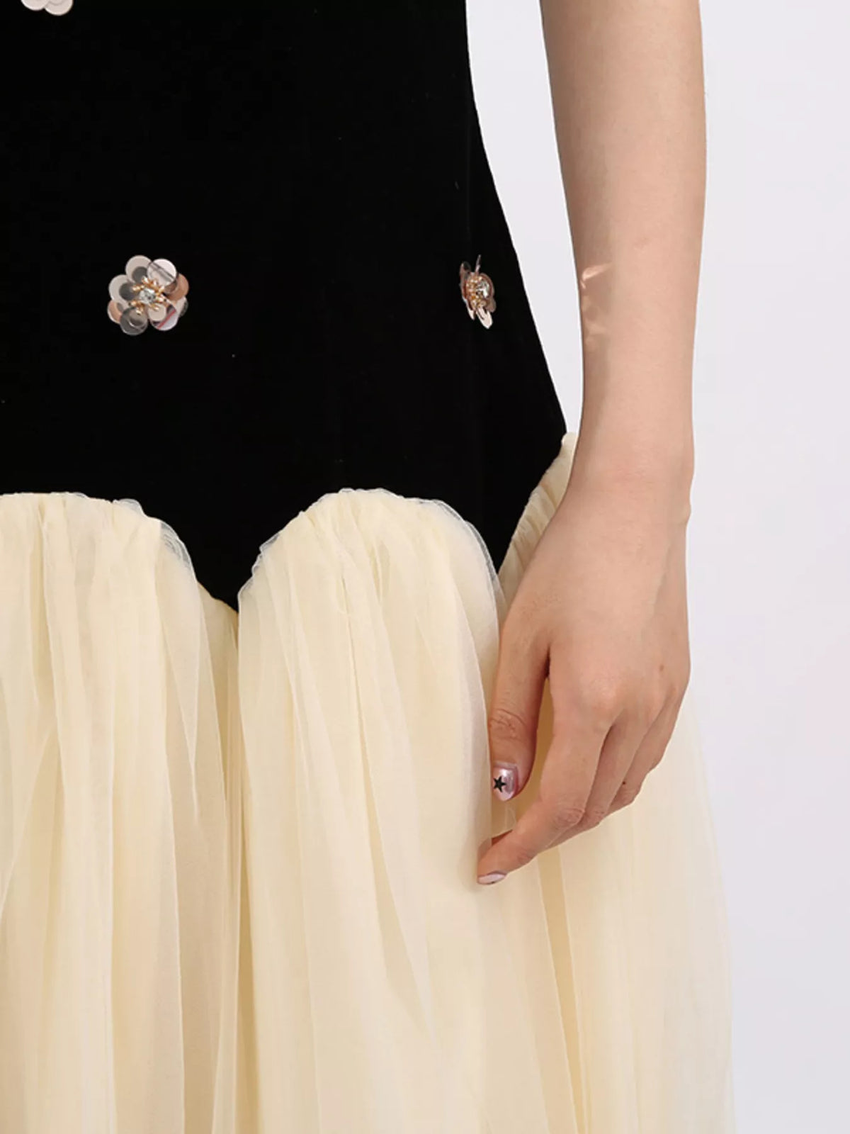 Tulle Maxi Dress in Black