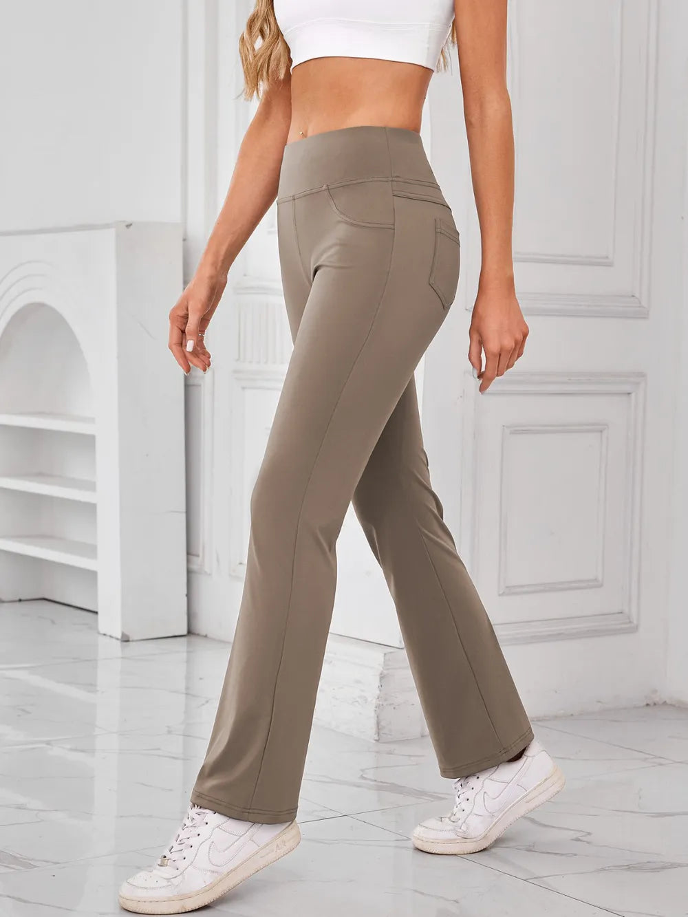High Waist Active Pants with Pockets